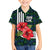 Sierra Leone Kid Hawaiian Shirt with Red Hibiscus Floral Design and Tribal Swirl Pattern