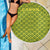 Gabon Tribal Pattern Beach Blanket with National Flag Colors and Bold Text Design