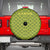 Gabon Tribal Pattern Spare Tire Cover with National Flag Colors and Bold Text Design