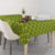 Gabon Tribal Pattern Tablecloth with National Flag Colors and Bold Text Design