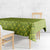 Gabon Tribal Pattern Tablecloth with National Flag Colors and Bold Text Design