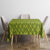Gabon Tribal Pattern Tablecloth with National Flag Colors and Bold Text Design