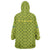 Gabon Tribal Pattern Wearable Blanket Hoodie with National Flag Colors and Bold Text Design
