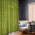 Gabon Tribal Pattern Window Curtain with National Flag Colors and Bold Text Design