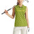 Gabon Tribal Pattern Women Sleeveless Polo Shirt with National Flag Colors and Bold Text Design