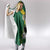 Gabon Hooded Blanket with Black Panther Graphic and Hibiscus Flower Design in National Colors
