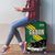Gabon Luggage Cover with Black Panther Graphic and Hibiscus Flower Design in National Colors