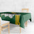 Gabon Tablecloth with Black Panther Graphic and Hibiscus Flower Design in National Colors