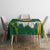 Gabon Tablecloth with Black Panther Graphic and Hibiscus Flower Design in National Colors