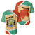Gabon Baseball Jersey with National Coat of Arms and Tribal Pattern Map Design in Bold Colors