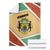 Gabon Blanket with National Coat of Arms and Tribal Pattern Map Design in Bold Colors