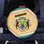 Gabon Spare Tire Cover with National Coat of Arms and Tribal Pattern Map Design in Bold Colors