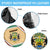 Gabon Spare Tire Cover with National Coat of Arms and Tribal Pattern Map Design in Bold Colors