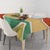 Gabon Tablecloth with National Coat of Arms and Tribal Pattern Map Design in Bold Colors