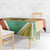 Gabon Tablecloth with National Coat of Arms and Tribal Pattern Map Design in Bold Colors