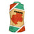 Gabon Women Sleeveless Polo Shirt with National Coat of Arms and Tribal Pattern Map Design in Bold Colors