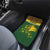 Gabon Car Mats with Tribal Print and Fierce Panther Graphic in National Flag Colors - Wonder Print Shop