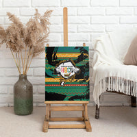 Rooting For Every HBCU Canvas Wall Art Pan African Kente Pattern - History And Knowledge Torch