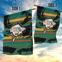 Rooting For Every HBCU Garden Flag Pan African Kente Pattern - History And Knowledge Torch