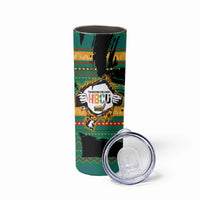 Rooting For Every HBCU Skinny Tumbler Pan African Kente Pattern - History And Knowledge Torch