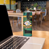 Rooting For Every HBCU Skinny Tumbler Pan African Kente Pattern - History And Knowledge Torch