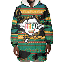 Rooting For Every HBCU Wearable Blanket Hoodie Pan African Kente Pattern - History And Knowledge Torch