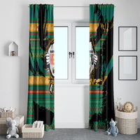 Rooting For Every HBCU Window Curtain Pan African Kente Pattern - History And Knowledge Torch