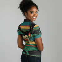 Rooting For Every HBCU Women Polo Shirt Pan African Kente Pattern - History And Knowledge Torch
