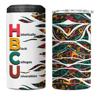 Historically Black Colleges Universities HBCU 4 in 1 Can Cooler Tumbler Pan African Colors Tribal Pattern Typography