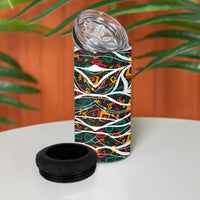 Historically Black Colleges Universities HBCU 4 in 1 Can Cooler Tumbler Pan African Colors Tribal Pattern Typography