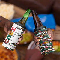 Historically Black Colleges Universities HBCU 4 in 1 Can Cooler Tumbler Pan African Colors Tribal Pattern Typography