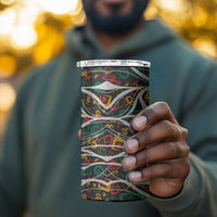 Historically Black Colleges Universities HBCU 4 in 1 Can Cooler Tumbler Pan African Colors Tribal Pattern Typography