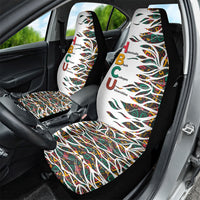 Historically Black Colleges Universities HBCU Car Seat Cover Pan African Colors Tribal Pattern Typography