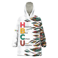 Historically Black Colleges Universities HBCU Kid Wearable Blanket Hoodie Pan African Colors Tribal Pattern Typography