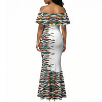 Historically Black Colleges Universities HBCU Mermaid Dress Pan African Colors Tribal Pattern Typography