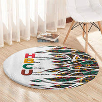 Historically Black Colleges Universities HBCU Round Carpet Pan African Colors Tribal Pattern Typography