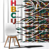 Historically Black Colleges Universities HBCU Window Curtain Pan African Colors Tribal Pattern Typography