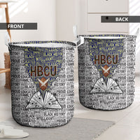 HBCU Black History Legacy Laundry Basket Word Cloud African Shield Knowledge Book