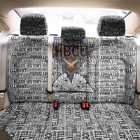 HBCU Black History Legacy Back Car Seat Cover Word Cloud African Shield Knowledge Book