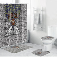 HBCU Black History Legacy Bathroom Set Word Cloud African Shield Knowledge Book