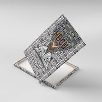 HBCU Black History Legacy Canvas Wall Art Word Cloud African Shield Knowledge Book