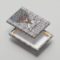 HBCU Black History Legacy Canvas Wall Art Word Cloud African Shield Knowledge Book