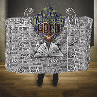 HBCU Black History Legacy Hooded Blanket Word Cloud African Shield Knowledge Book