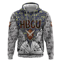 HBCU Black History Legacy Hoodie Word Cloud African Shield Knowledge Book