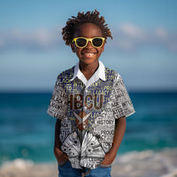 HBCU Black History Legacy Kid Hawaiian Shirt Word Cloud African Shield Knowledge Book