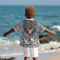 HBCU Black History Legacy Kid Hawaiian Shirt Word Cloud African Shield Knowledge Book