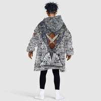 HBCU Black History Legacy Kid Wearable Blanket Hoodie Word Cloud African Shield Knowledge Book