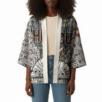 HBCU Black History Legacy Kimono Word Cloud African Shield Knowledge Book