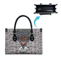 HBCU Black History Legacy Leather Bag Word Cloud African Shield Knowledge Book