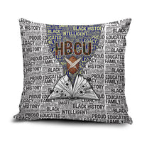 HBCU Black History Legacy Pillow Cover Word Cloud African Shield Knowledge Book